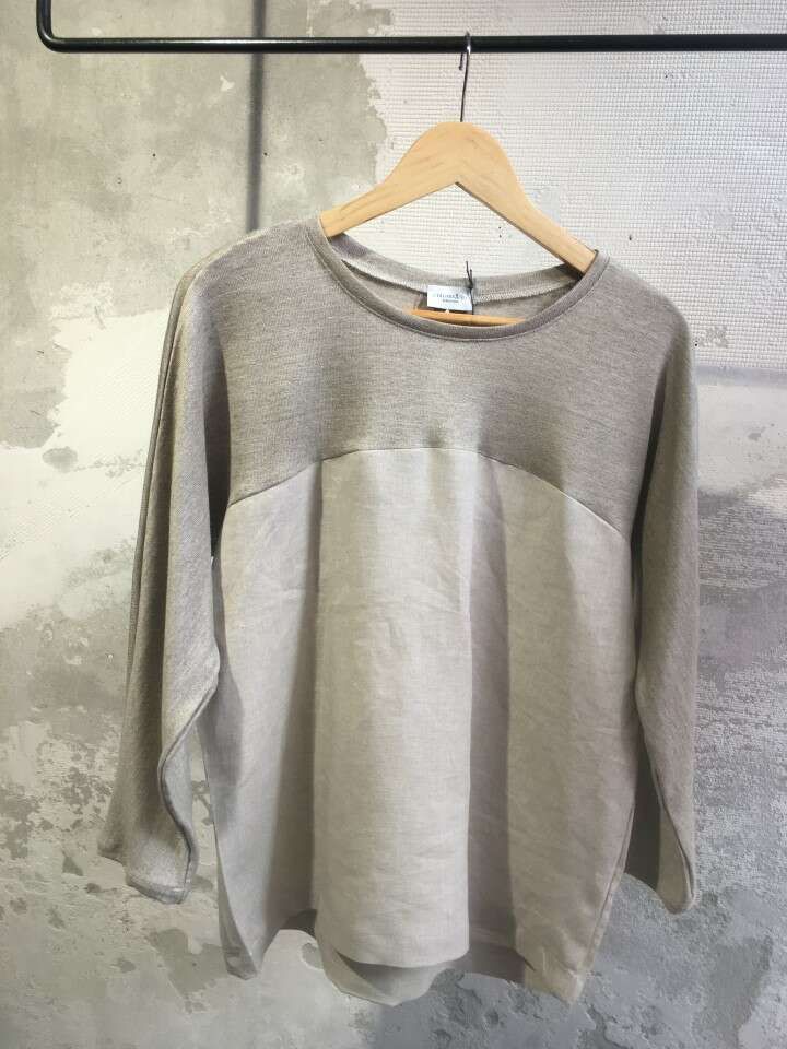 Blusenshirt in Hanf/ Leinen in naturweiss_04