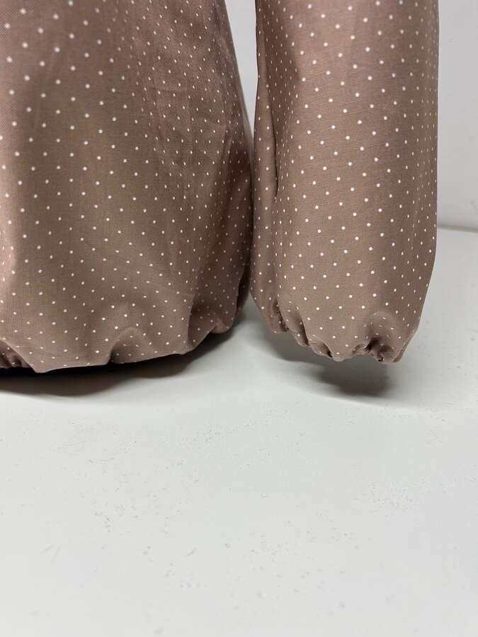 Bluse Beige Baumwolle Polkadot_03