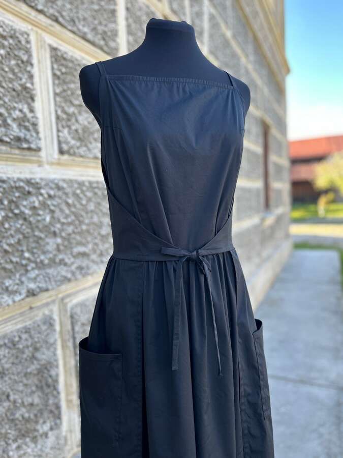 Kleid aus Sommerpoplin zum vorne und hinten binden_01